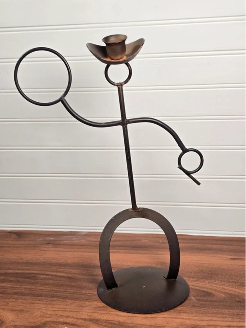 Vintage Postmodern Dancing Man Candle Holder